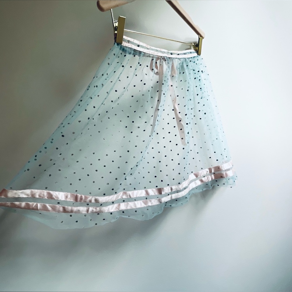 Vintage Blue And Pink Tule Apron Size S/XS - Picture 2 of 12